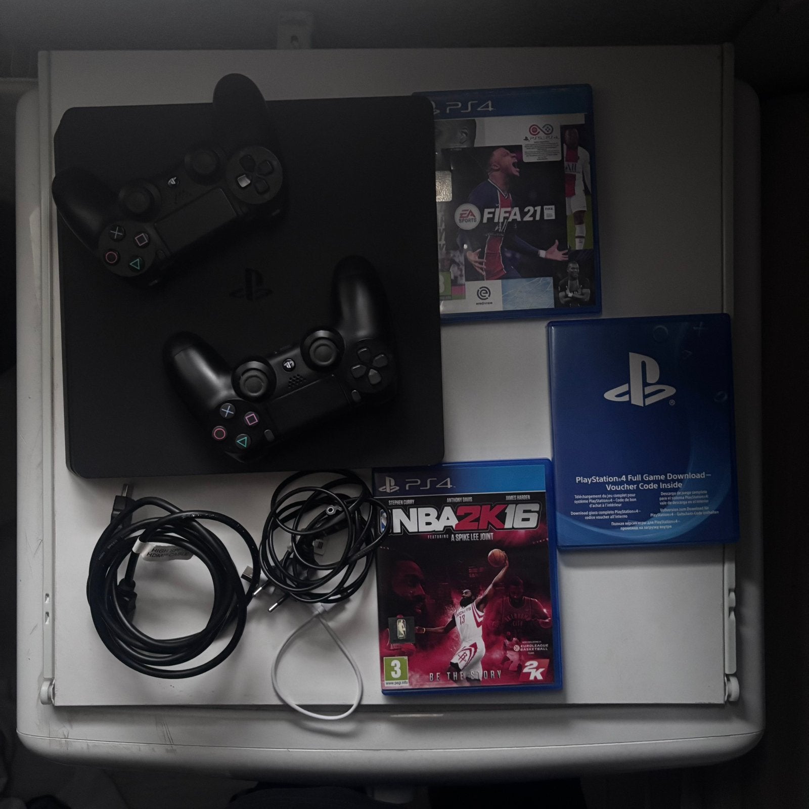 Playstation 4 met 408,5GB opslag, Ophalen, Met 2 controllers, Original, Gebruikt