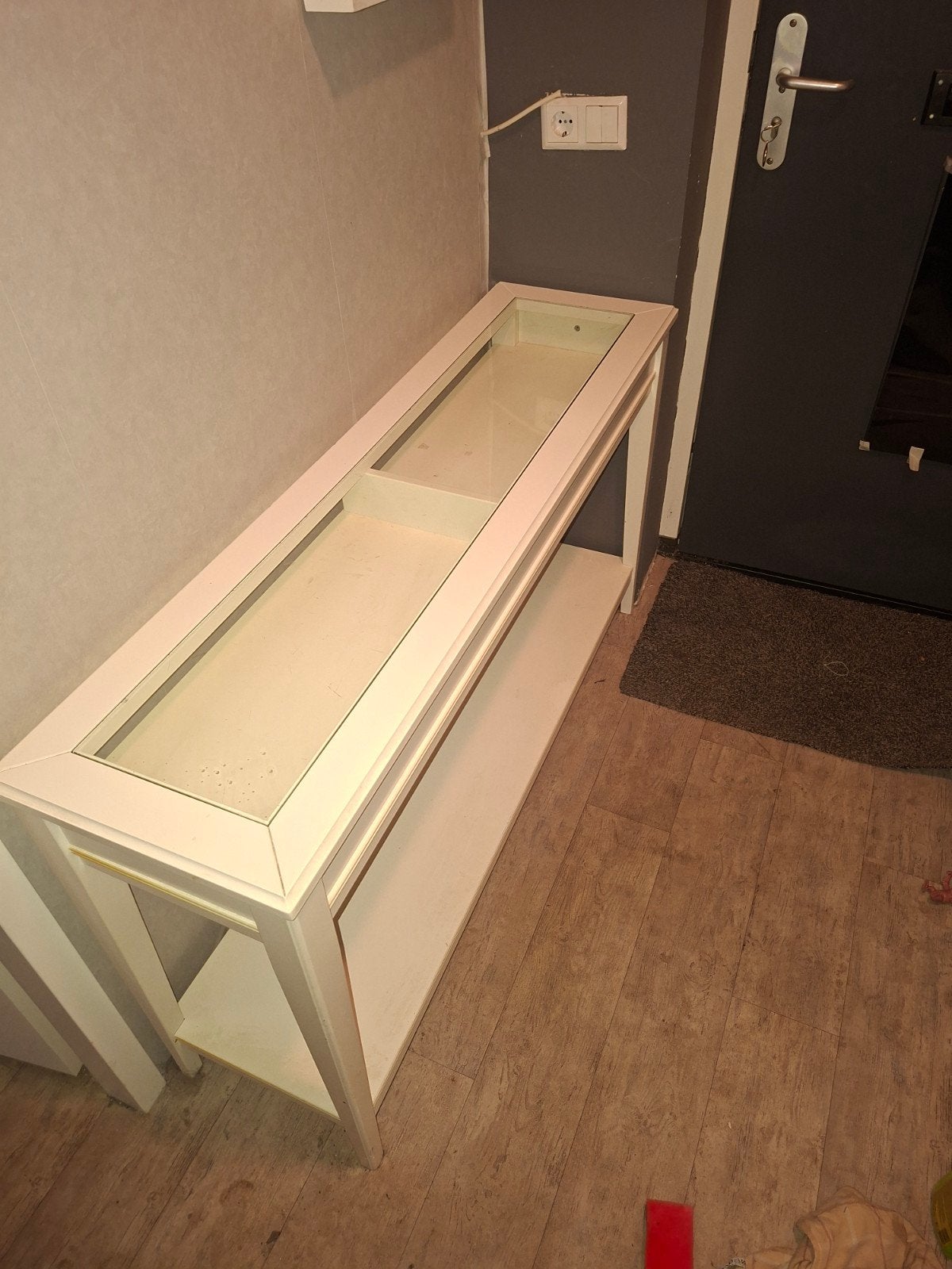 Mooie witte sidetable, Ophalen, 100 tot 150 cm, Zo goed als nieuw, Modern