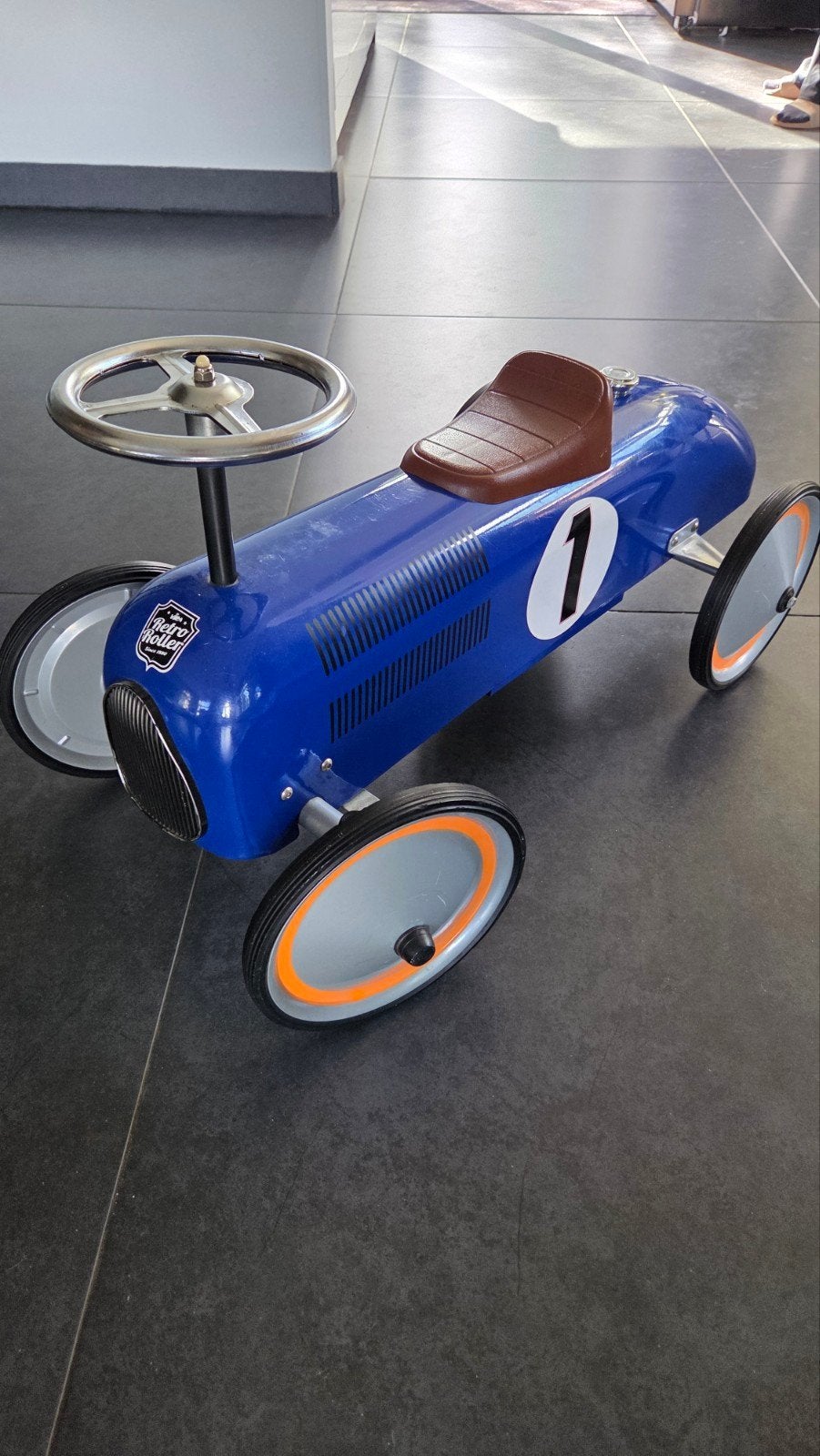 Retro Roller loopauto blauw - Zo goed als nieuw, Ophalen of Verzenden, Zo goed als nieuw