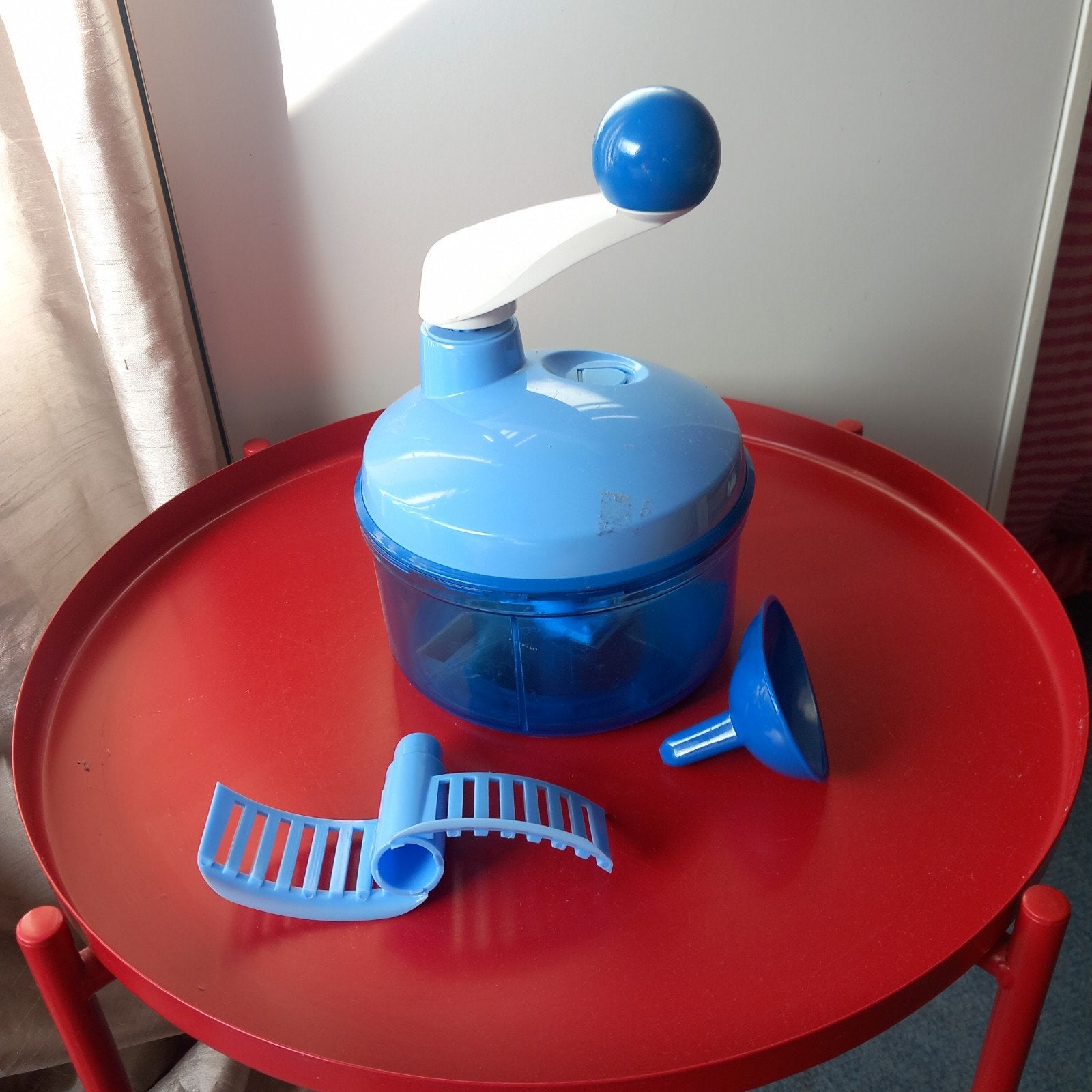 Tupperware Quick Chef Chopper, Blauw, Overige typen, Met deksel, Ophalen of Verzenden