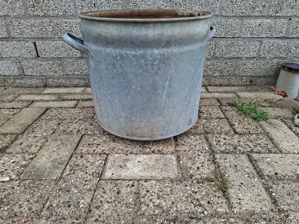 grote zinken bloembak, Kunststof, Gebruikt, Minder dan 30 cm, Rond