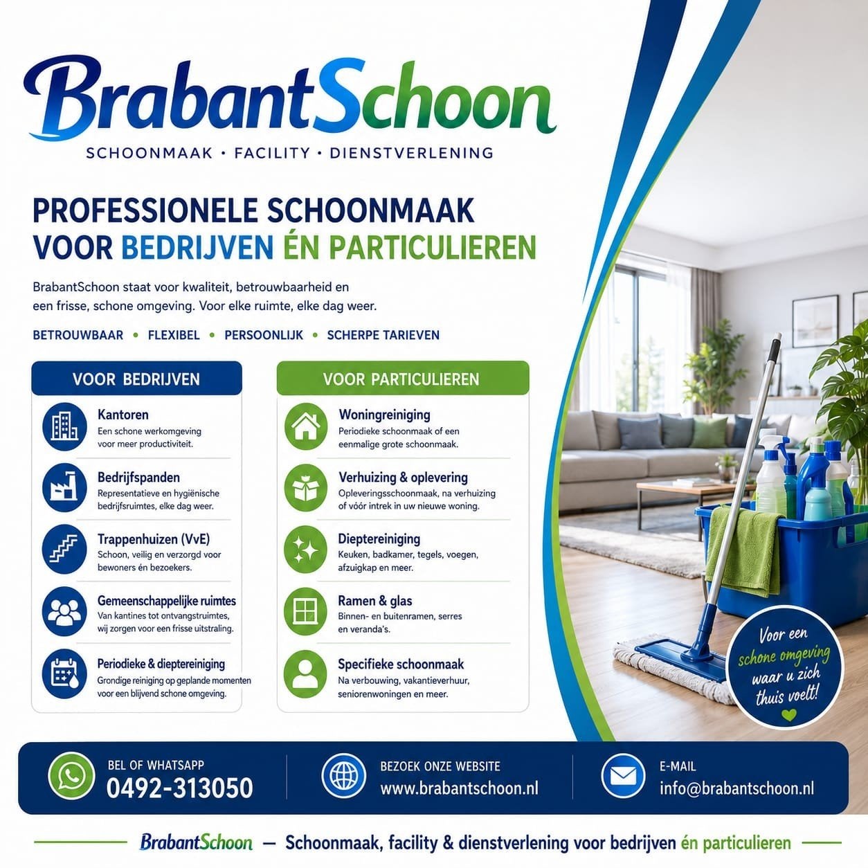 Schoonmaak Helmond/Eindhoven | Zakelijk & Particulier, Vacatures