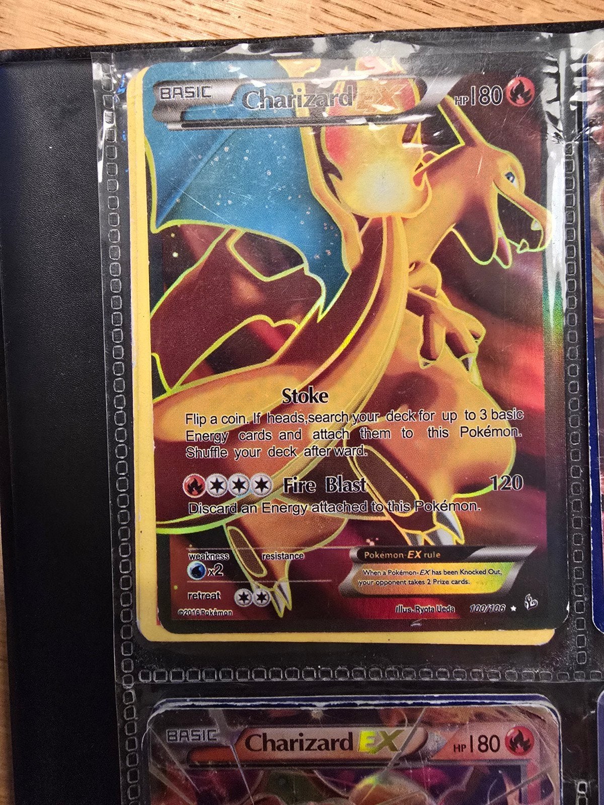 Charizard EX (100 Full Art), Ophalen of Verzenden, Zo goed als nieuw, Losse kaart