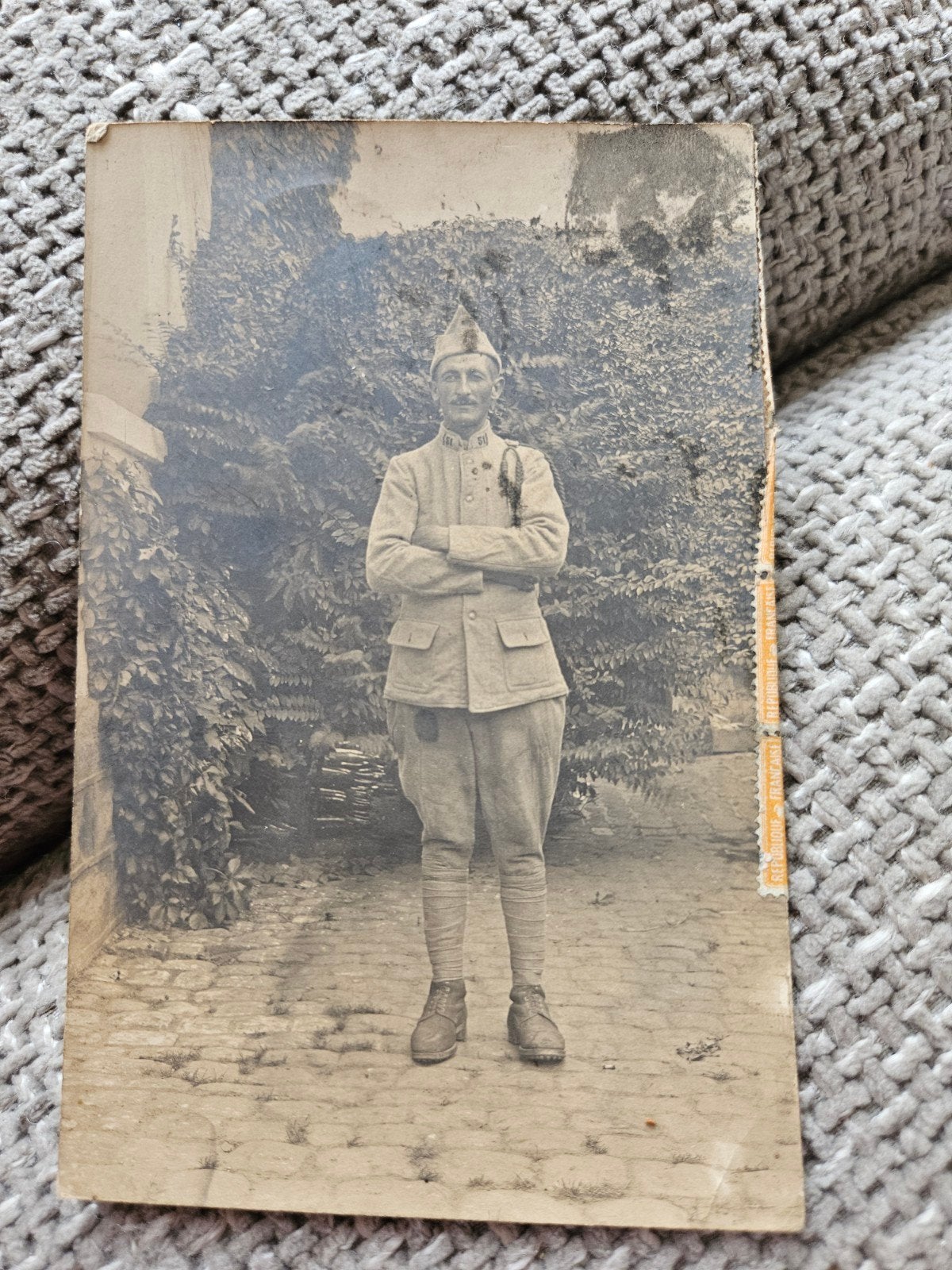 franse soldaat (1922) fotokaart, Ophalen of Verzenden, 1920 tot 1940, Gelopen