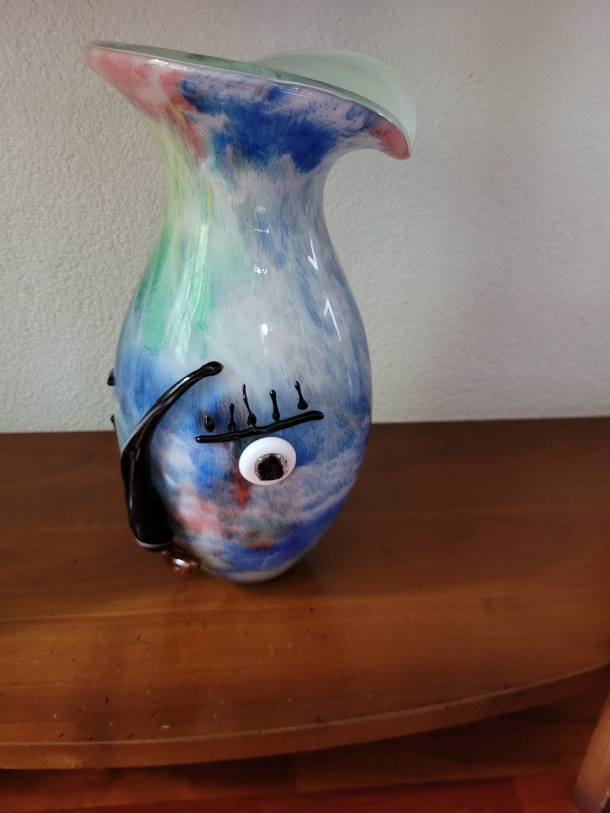 Gilde Glasvaas met Gezicht - Uniek Design, Ophalen of Verzenden