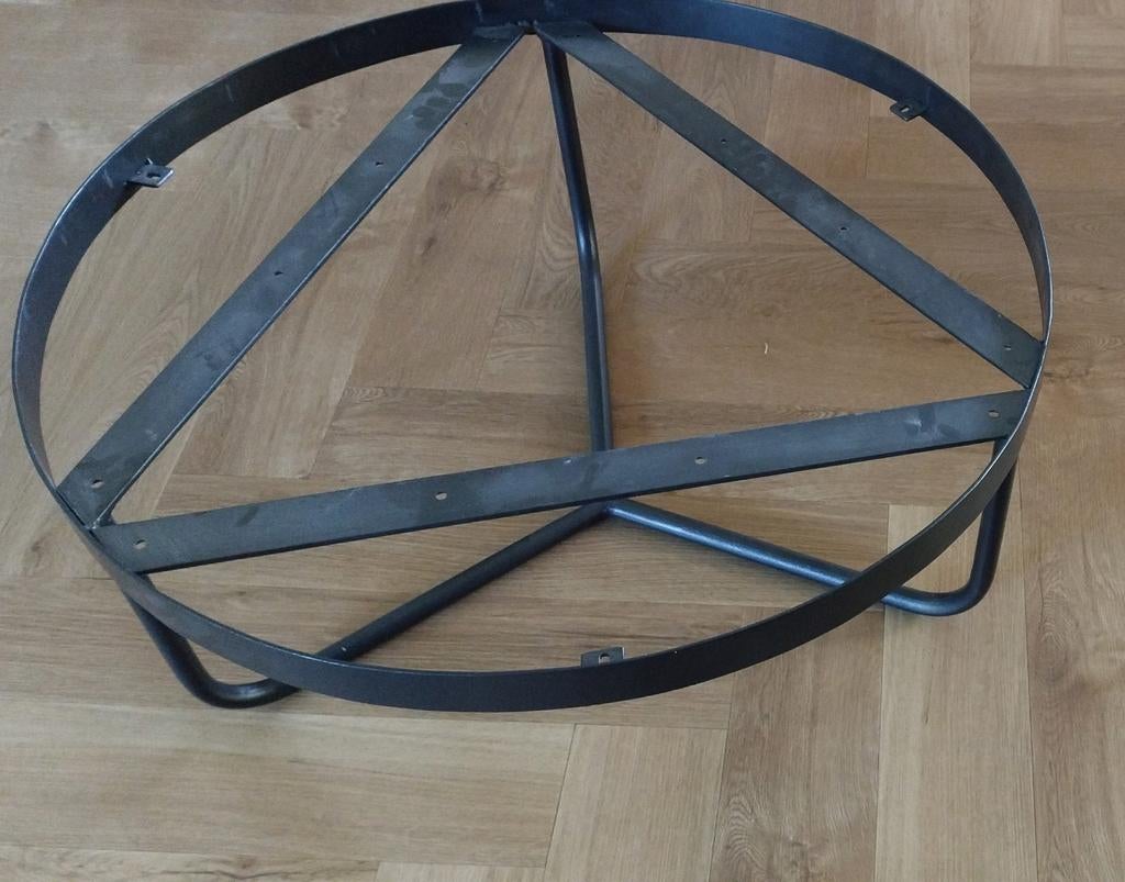 Metalen onderstel salontafel - Zwart, Ophalen, Gebruikt, 50 tot 100 cm, Rond