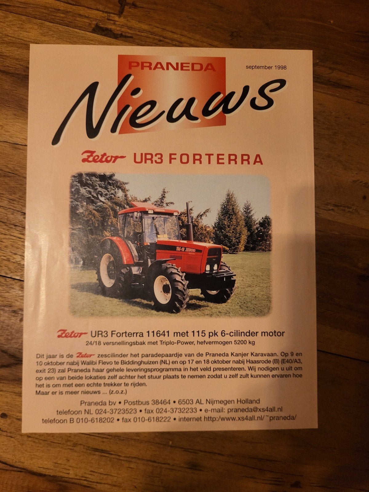 tractor folder Zetor UR3 FORTERRA, Ophalen of Verzenden
