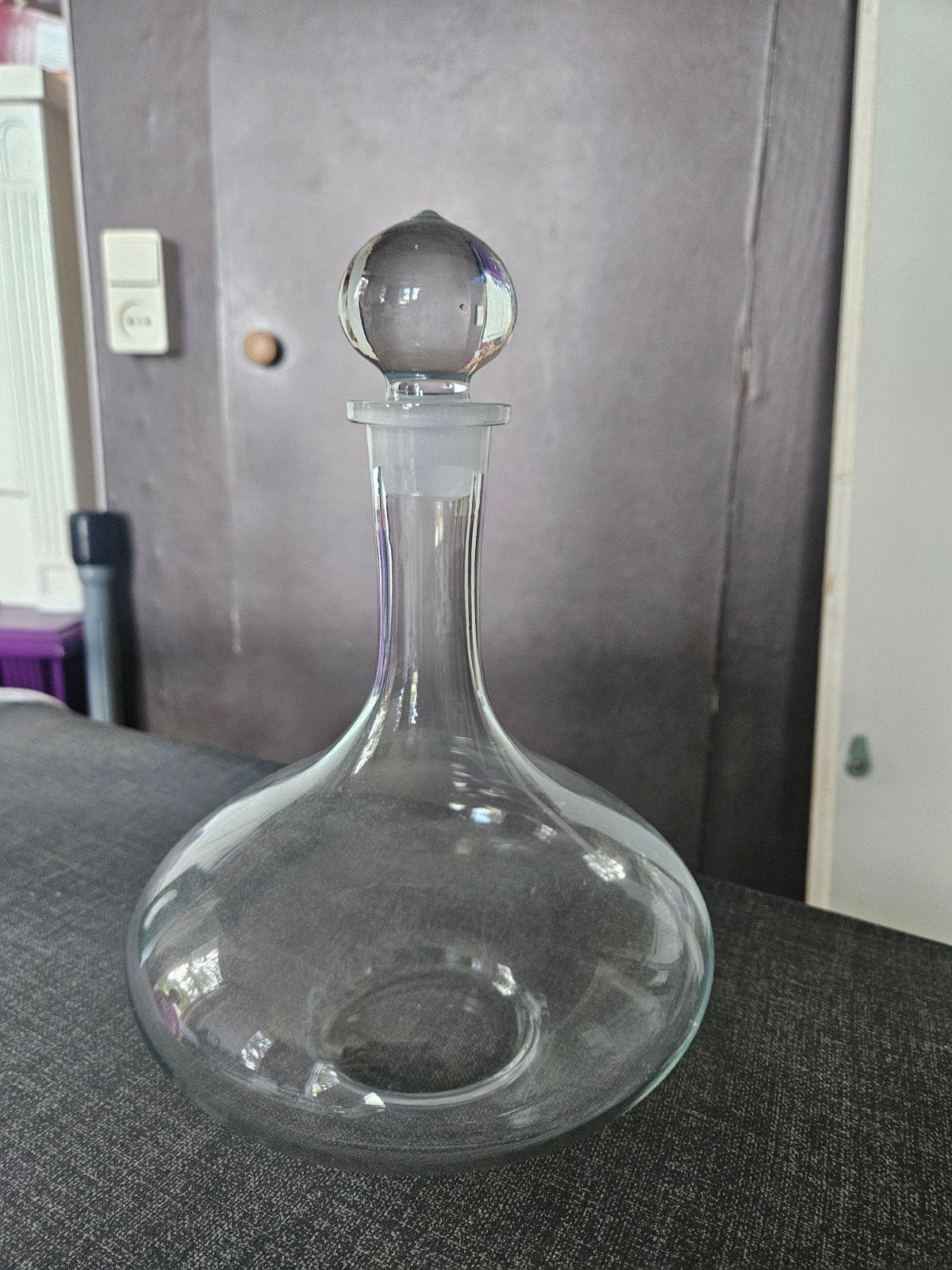 Glazen karaf met stop - Elegant en functioneel, Antiek en Kunst, Ophalen