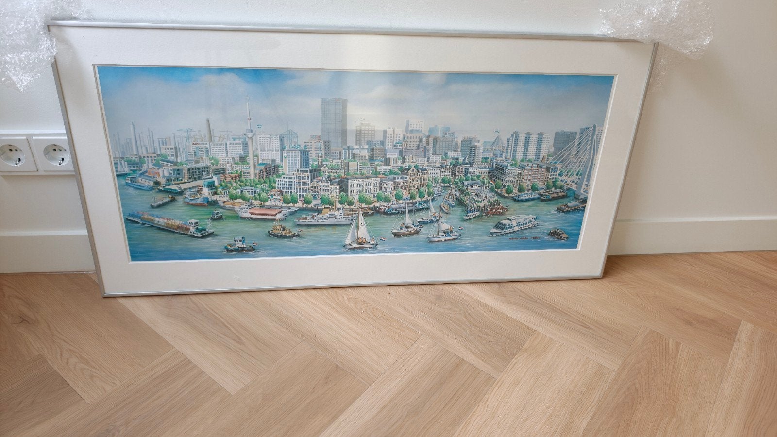 Stadsgezicht Rotterdam - Marie-Anne Meijer litho, Antiek en Kunst, Kunst | Schilderijen | Modern, Ophalen, Papier/karton, Print