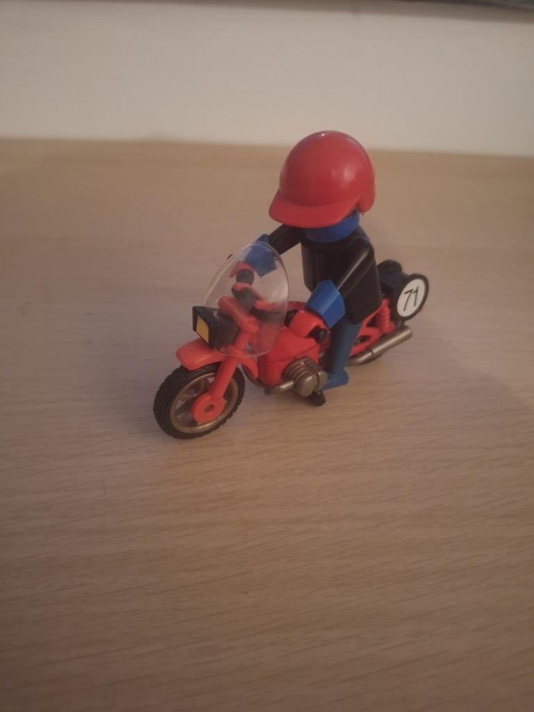Vintage Playmobil Racemotor set 3565, Ophalen of Verzenden, Gebruikt, Complete set