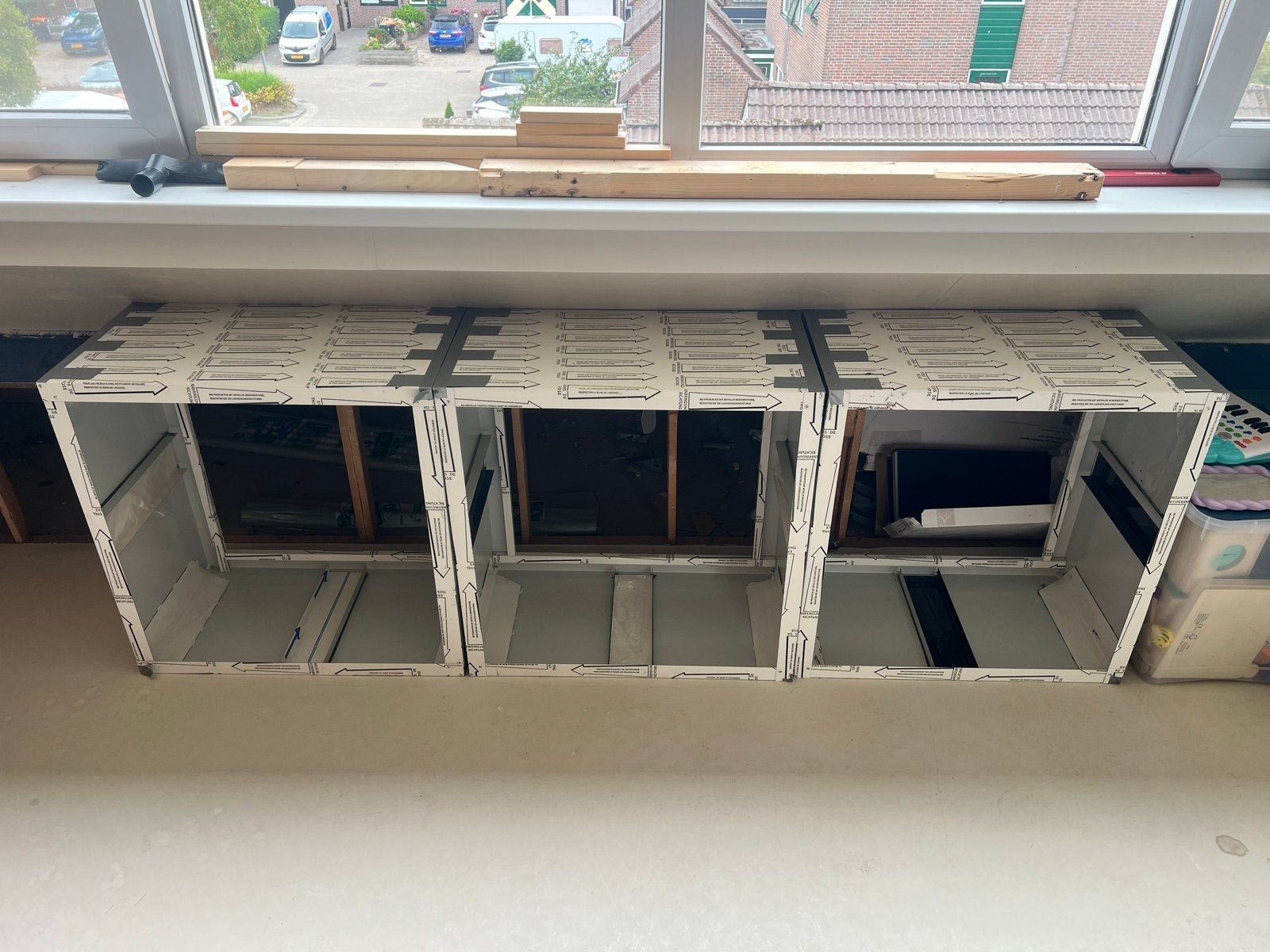 Nieuwe Sev plantenbakken 75x75x40 cm, Ophalen, Overige materialen, Balkon, Vierkant