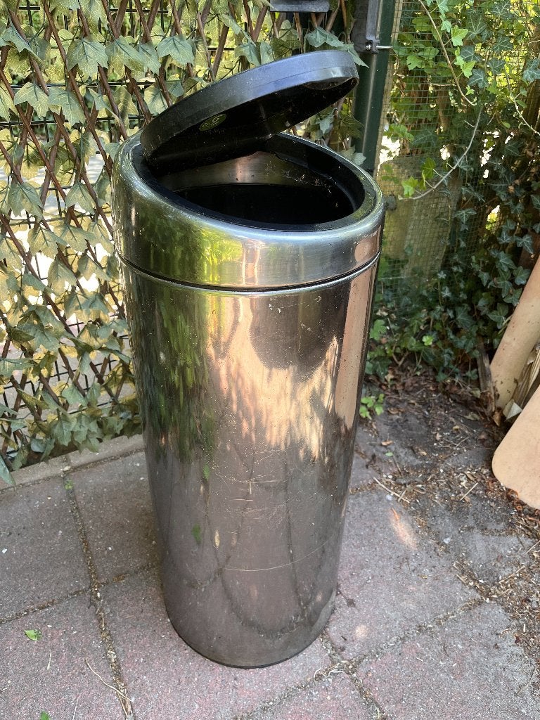 Brabantia prullenbak touch bin, Ophalen, Gebruikt, 40 liter of meer, Rvs