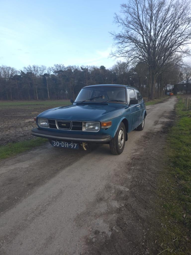 Saab 1975 Blauw belasting vrij, Auto's, Saab, Particulier, Saab 99, Benzine, Coupé, Handgeschakeld, Origineel Nederlands, Blauw