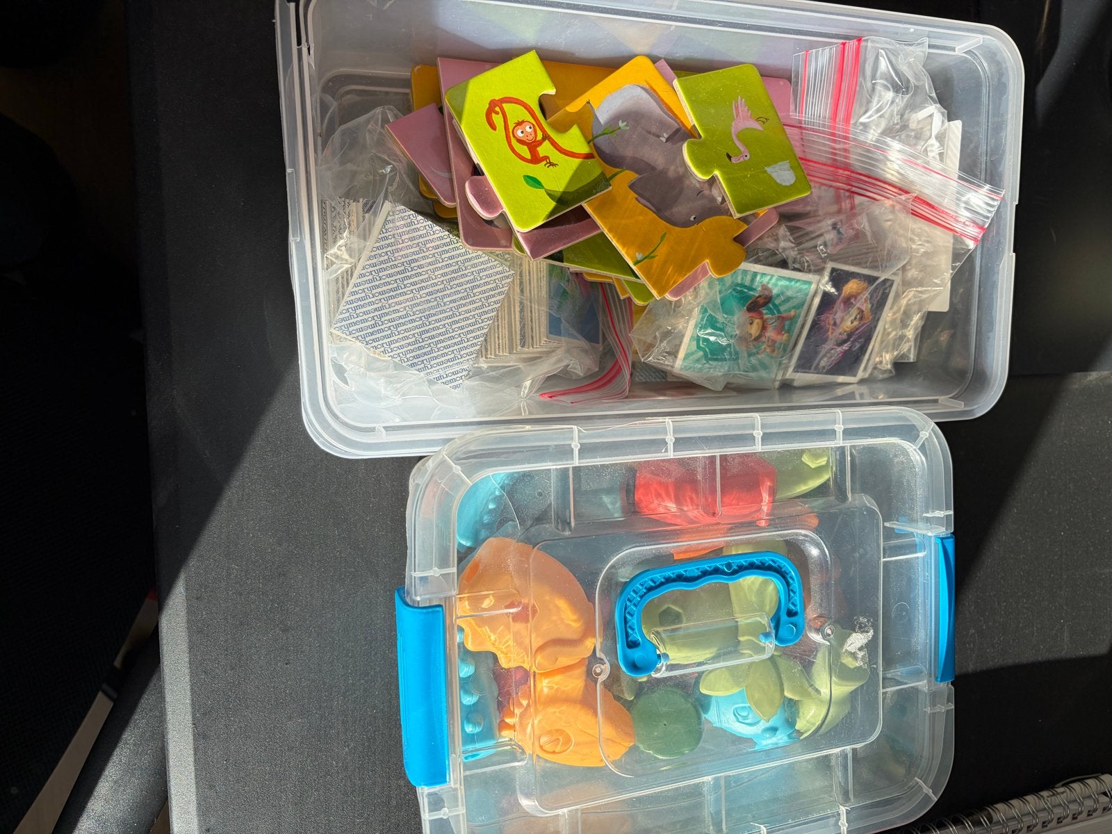 Leuke puzzels en speelgoed in opbergboxen, Ophalen, Meer dan 50 stukjes, Gebruikt, 2 tot 4 jaar