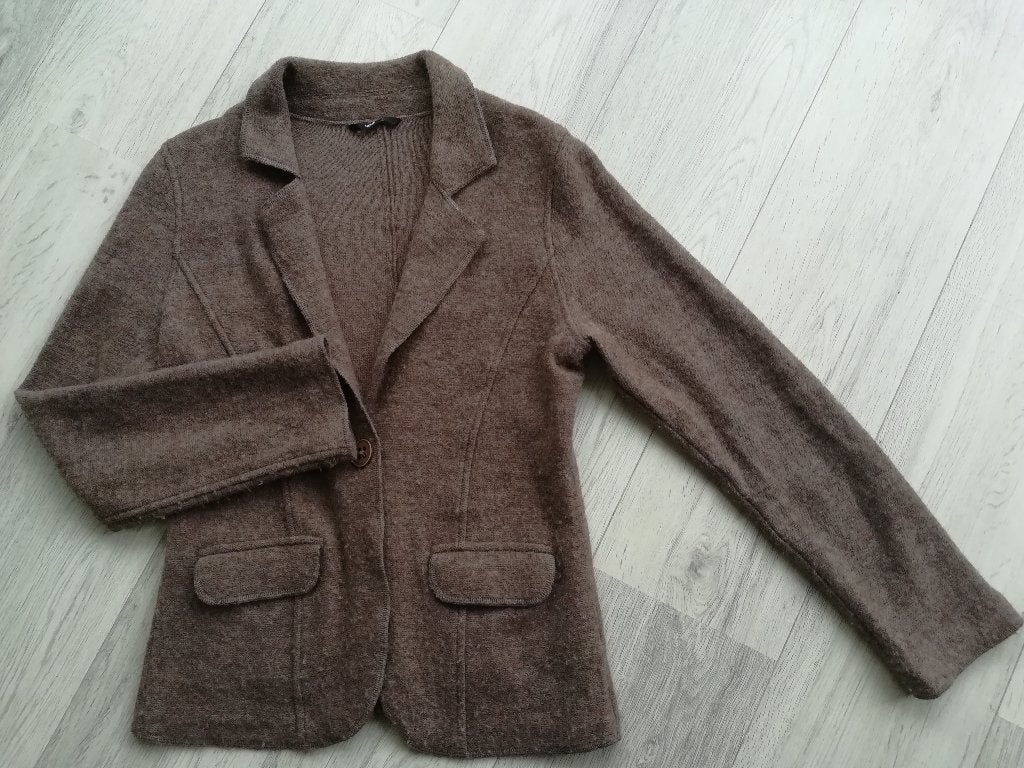 HEMA colbert taupe bruin wol maat L, Maat 38/40 (M), Bruin, Ophalen of Verzenden, Zo goed als nieuw