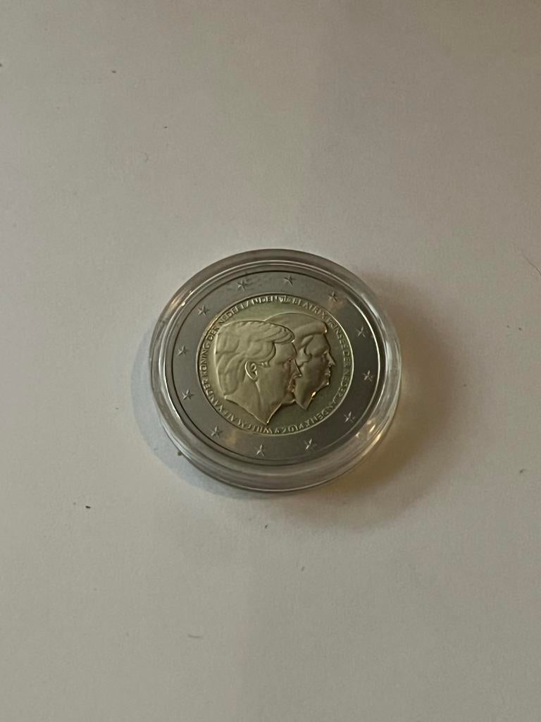 2 Euro Munt Koningswissel Willem-Alexander & Beatrix proof, Postzegels en Munten, Munten | Nederland, Ophalen, Koningin Beatrix