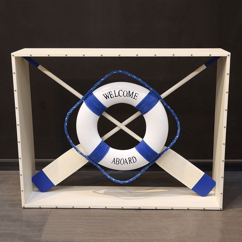 Nautical Console – Reddingsboei Hoogte 94 cm, Ophalen, HorecaBeelden, Overige typen, Nieuw