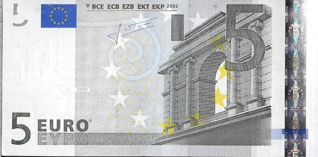 NEDERLAND FDC 5 Euro biljet 1e Serie Handtekening JC Trichet, Ophalen of Verzenden, Overige landen, 5 euro, Los biljet