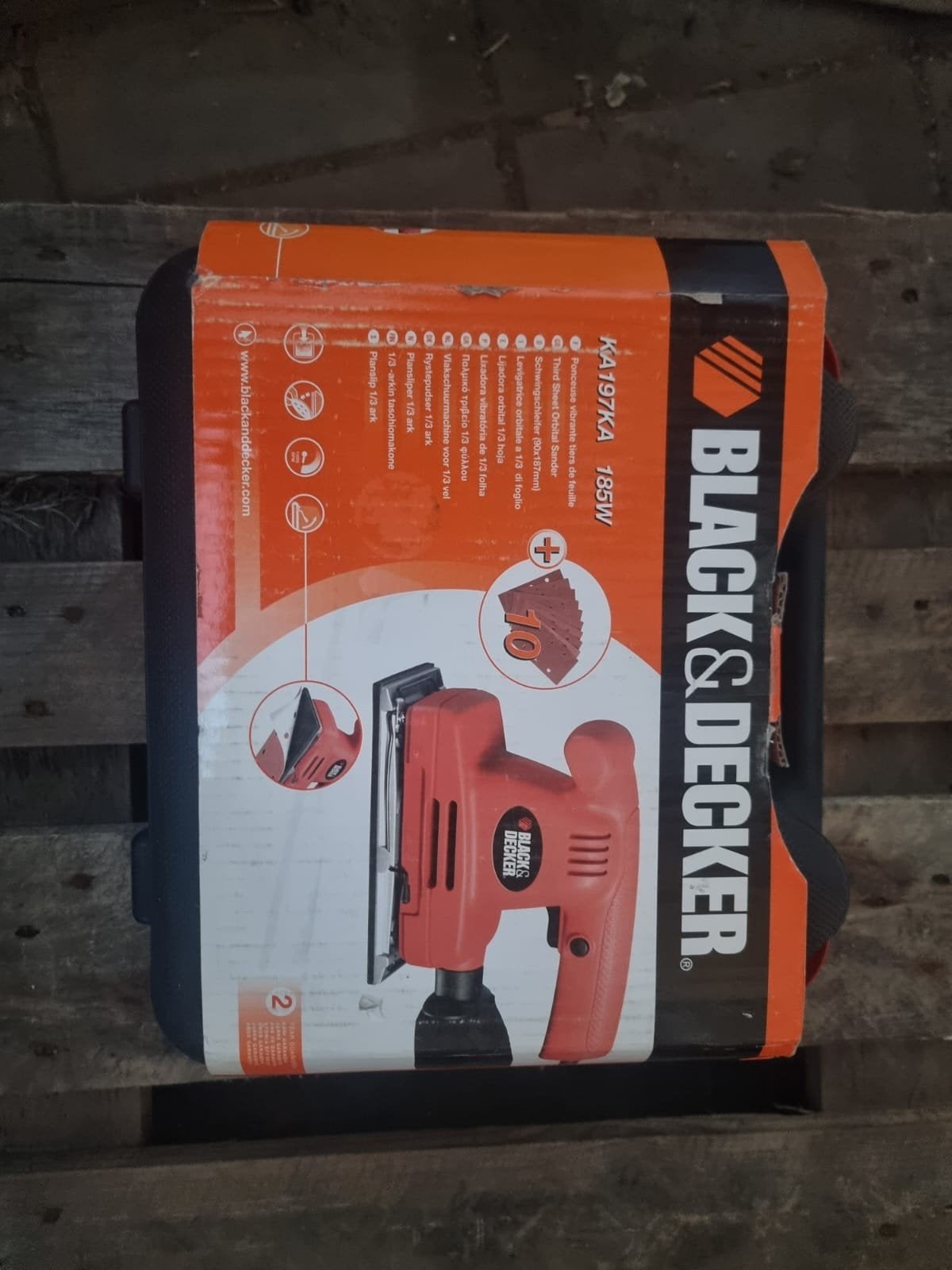 Black & Decker KA197KA 185W Vlakschuurmachine, Ophalen, Nieuw, Minder dan 600 watt, Vlakschuurmachine