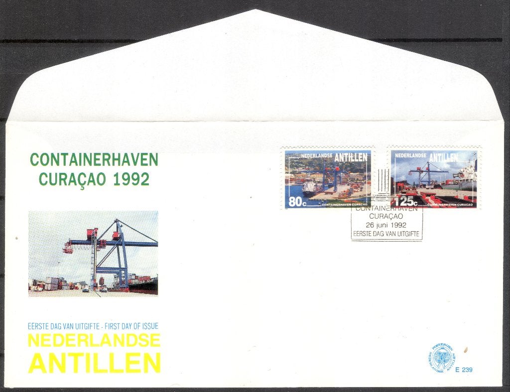 Antillen - Containerhaven Curacao 1992, Verzenden, Envelop