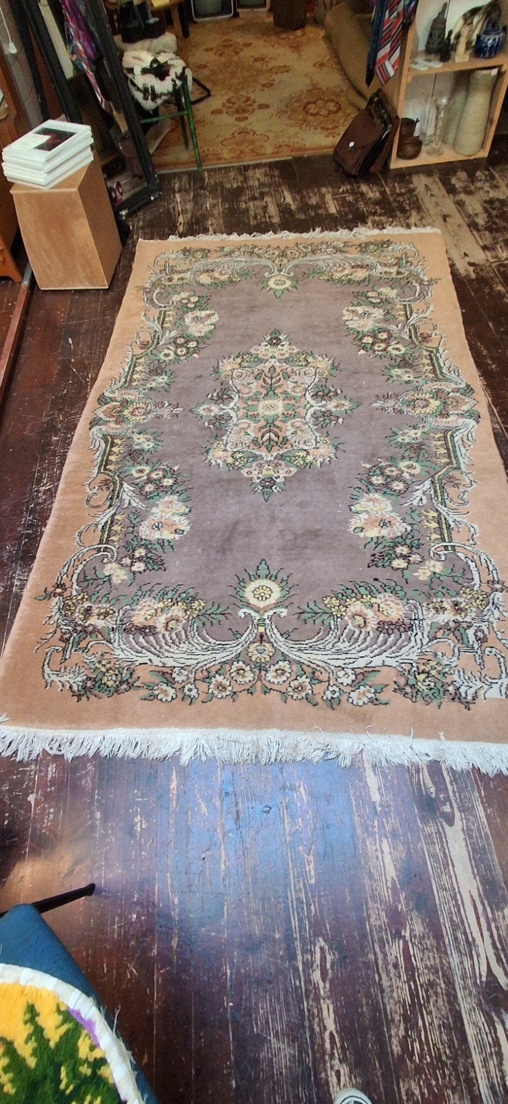 Vintage Perzisch tapijt met bloemmotief, Huis en Inrichting, Ophalen, Gebruikt, Klassiek, Vintage, Perzisch, 150 tot 200 cm