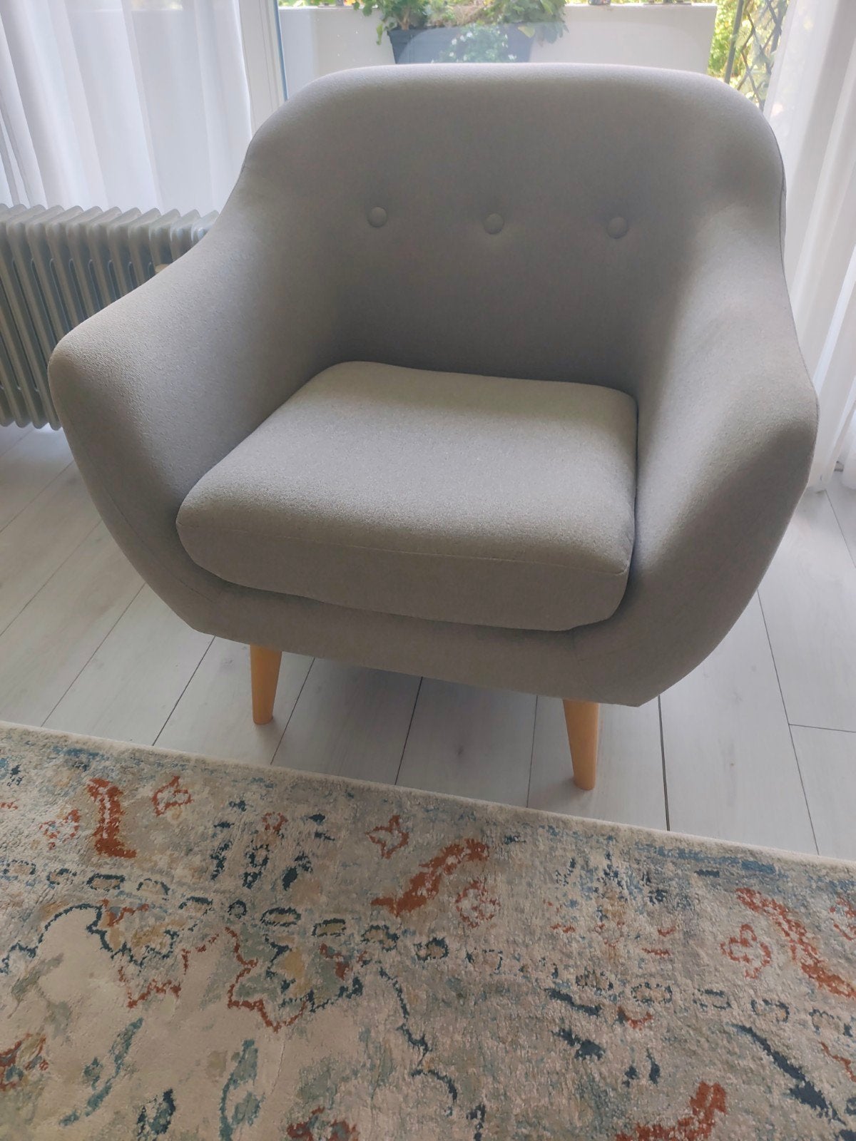 Fauteuil Egedal Jysk grijs, Ophalen, Gebruikt, 75 tot 100 cm, 75 tot 100 cm