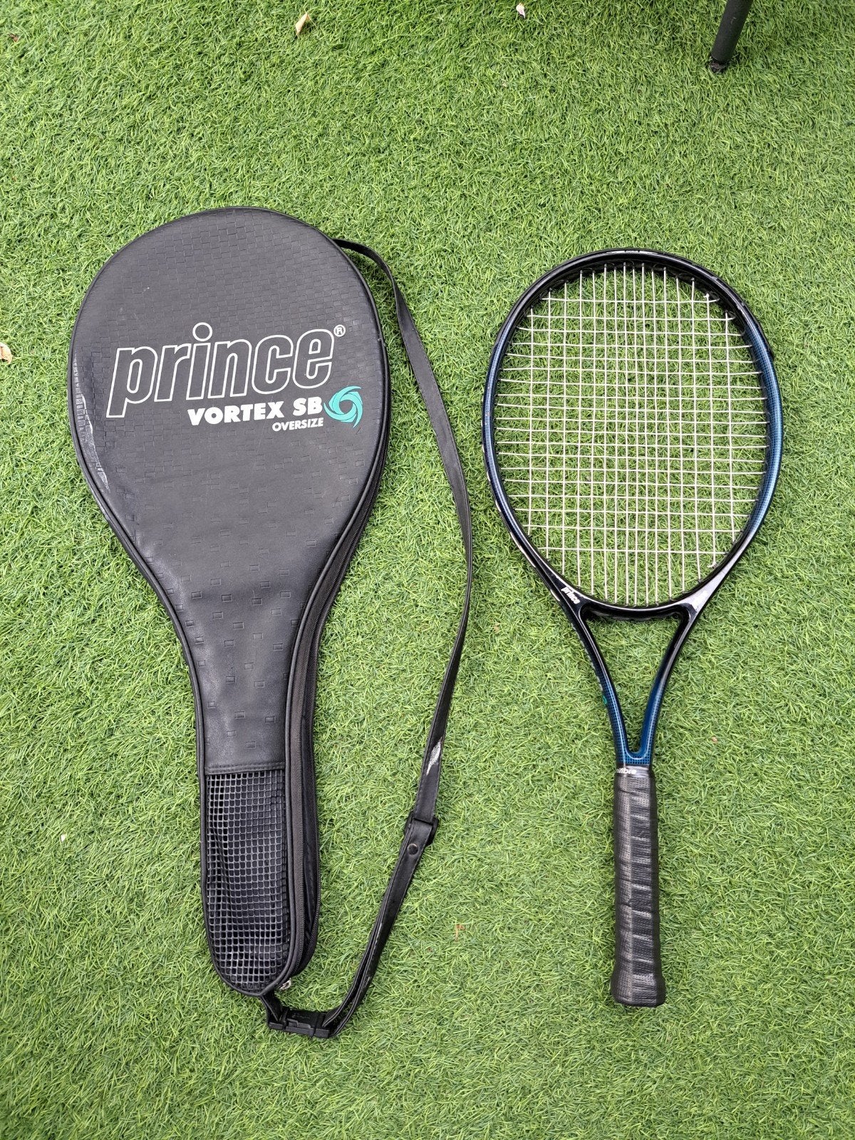 Prince Vortex SB 100 tennisracket Oversize L4 zwart-blauw, Gebruikt, L4, Prince, Ophalen of Verzenden