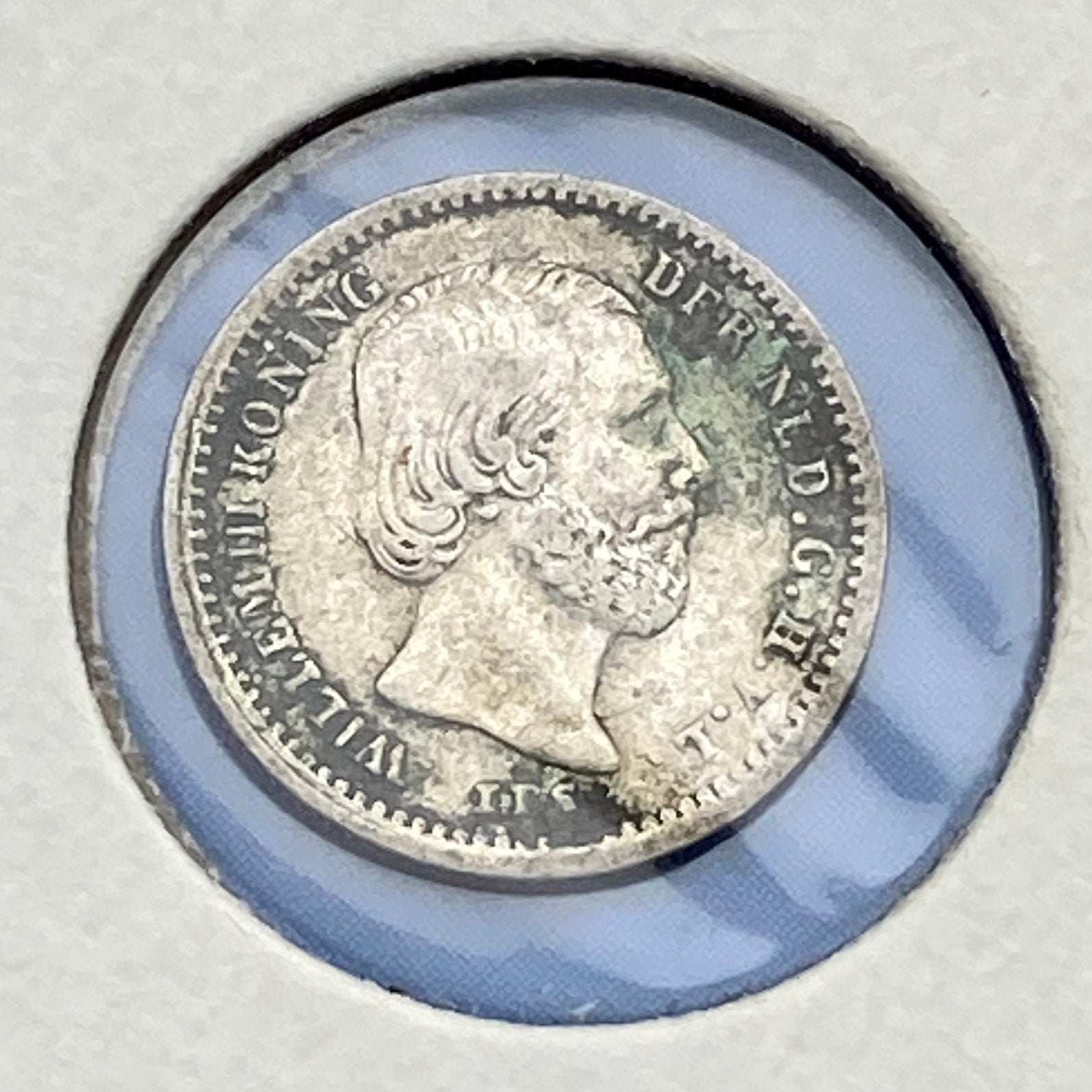5 Cent Zilver uit 1855 van Willem III, Postzegels en Munten, Munten | Nederland, Koning Willem III, Verzenden, Zilver, Losse munt
