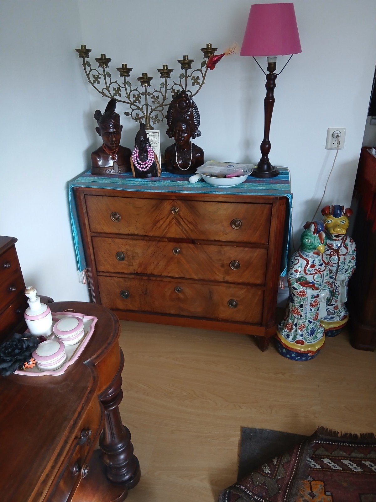 vintage 2 mahonie la kasten, Ophalen
