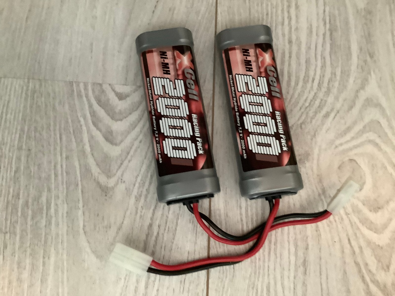 2x Ni-MH 2000mAh Racing Pack Accu's voor RC Auto, Gebruikt, Onderdeel, Overige schalen, Ophalen