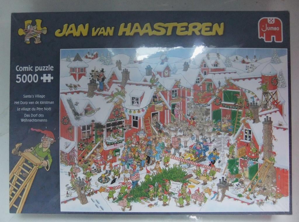 NIEUW 5000st puzzel Jan van Haasteren Dorp van de Kerstman, Ophalen of Verzenden, Meer dan 1500 stukjes, Nieuw, Legpuzzel