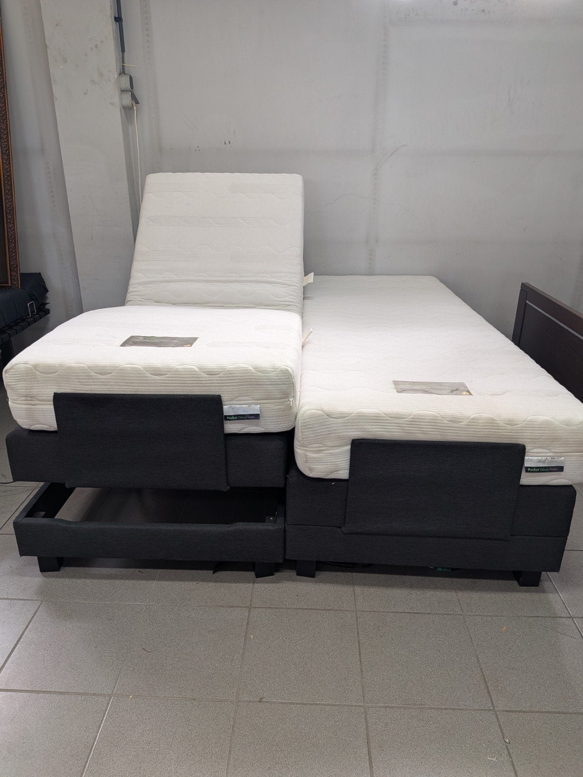 Beter Bed Elektrische Boxspring 160x200 – Silver Pocket D, Zwart, Onbekend, Tweepersoons, Ophalen of Verzenden