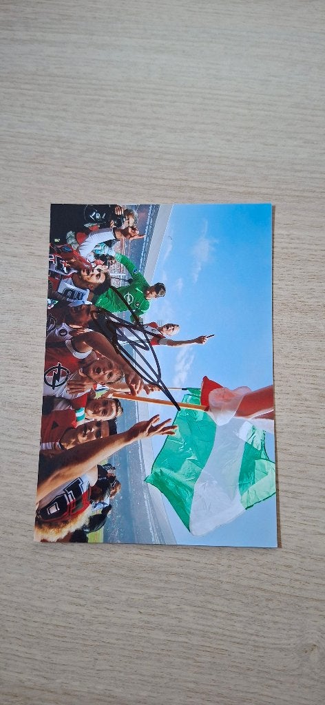 Foto met handtekening; Dirk Kuyt # Feyenoord Rotterdam, Verzamelen, Ophalen of Verzenden, Nieuw, Feyenoord, Overige typen