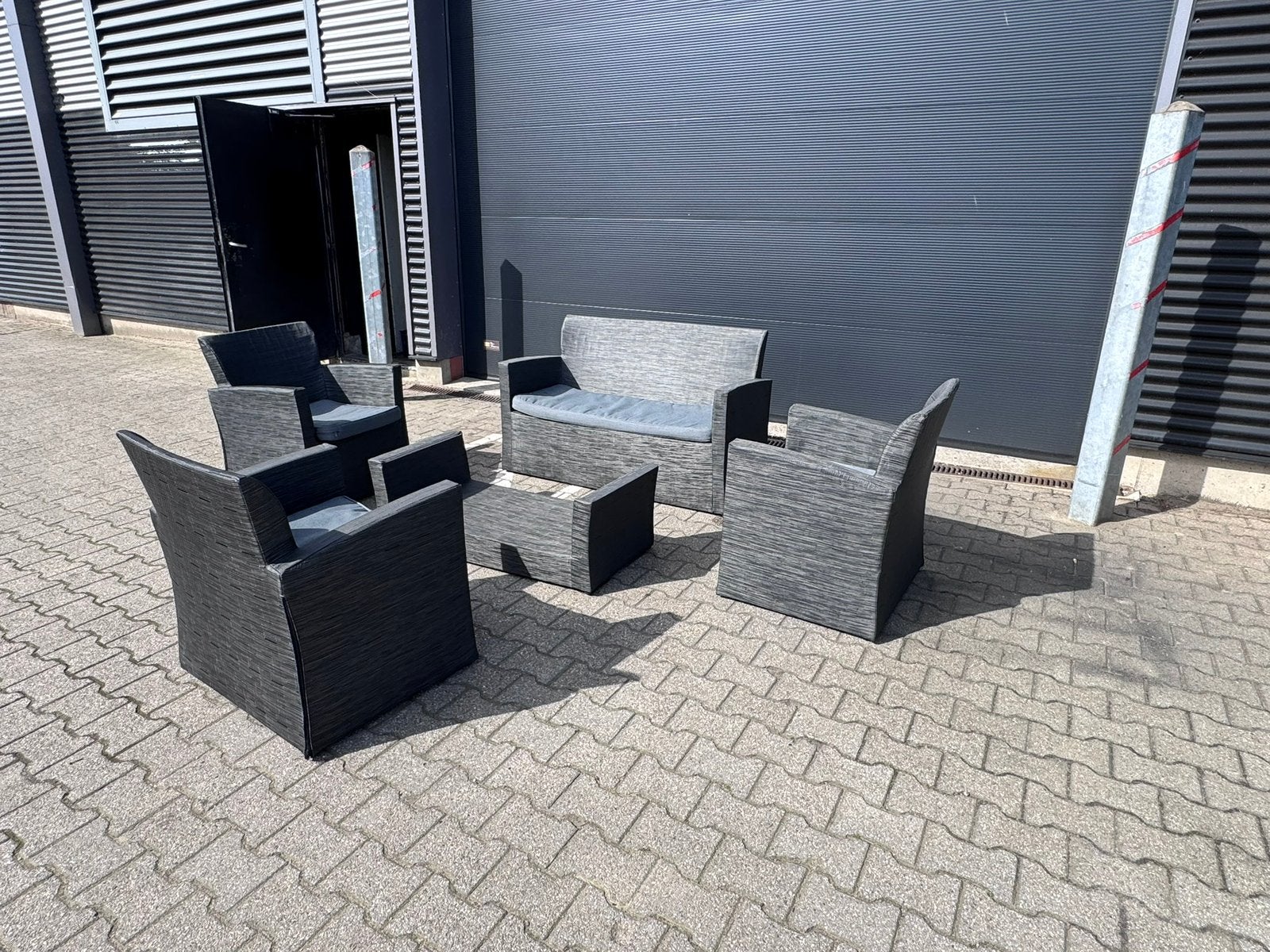 Loungeset te koop, Ophalen, Zo goed als nieuw, Wicker, Bank