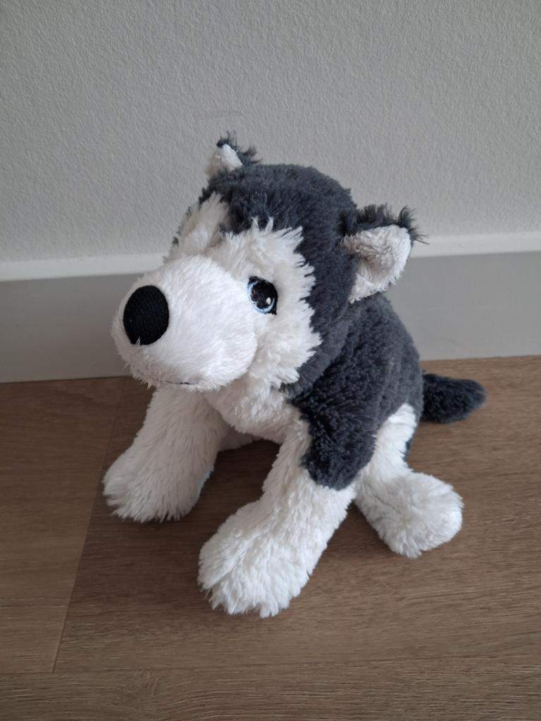 Knuffel hond Ikea Livlig husky wit grijs L1539, Kinderen en Baby's, Speelgoed | Knuffels en Pluche, Ophalen of Verzenden, Zo goed als nieuw