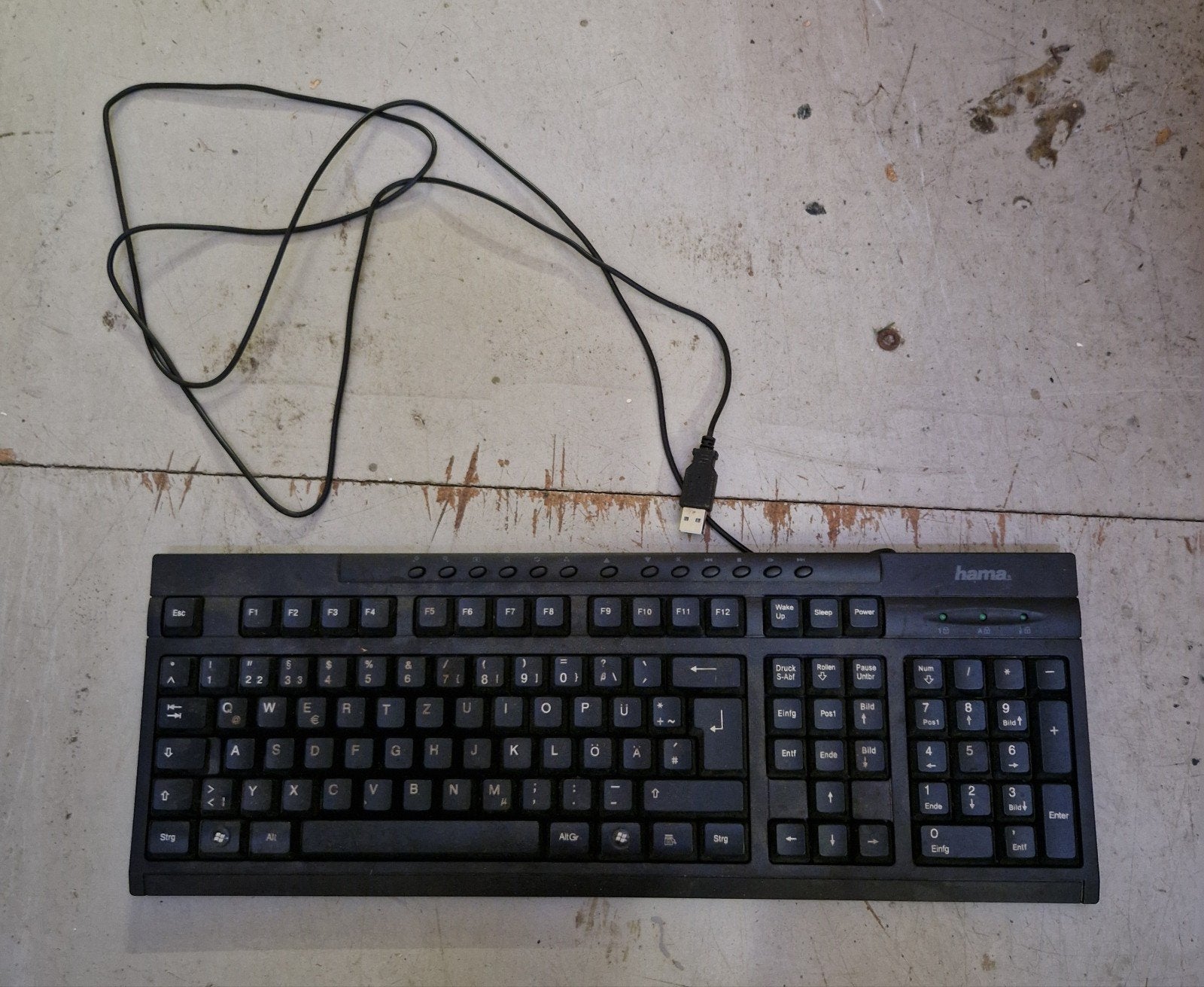 Hama Multimedia Toetsenbord met USB Aansluiting, Gebruikt, Ophalen of Verzenden, Multimediatoetsen, Hama