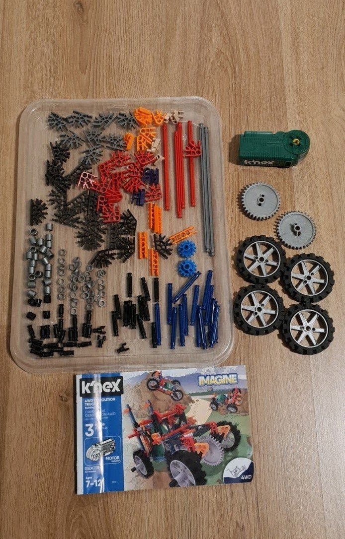 K'nex Auto Demolition 4WD met motor - Bouwset, Kinderen en Baby's, Ophalen of Verzenden, Gebruikt, K'nex