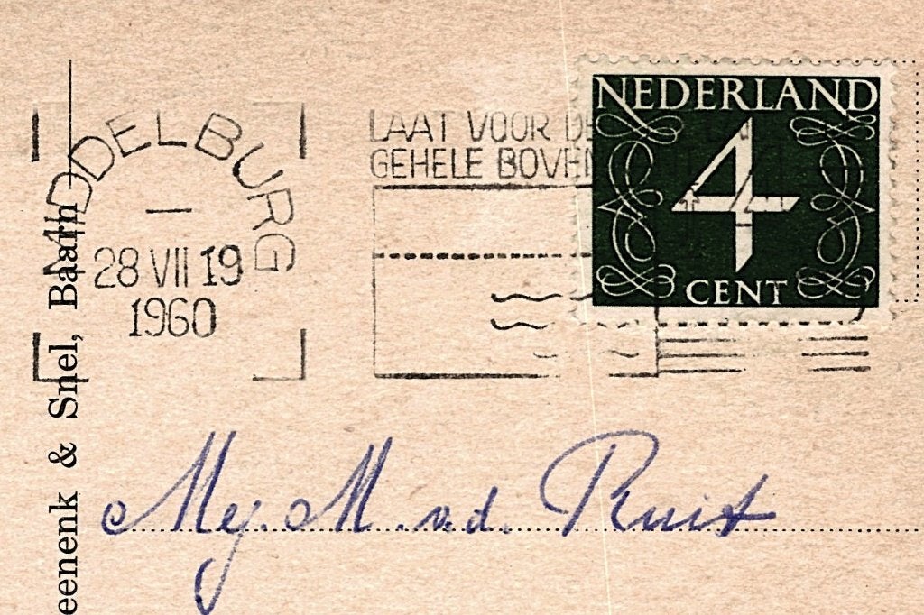 806372	Middelburg	Koepoort	1960	Gelopen met postzegel, Ophalen of Verzenden, 1960 tot 1980, Gelopen, Zeeland