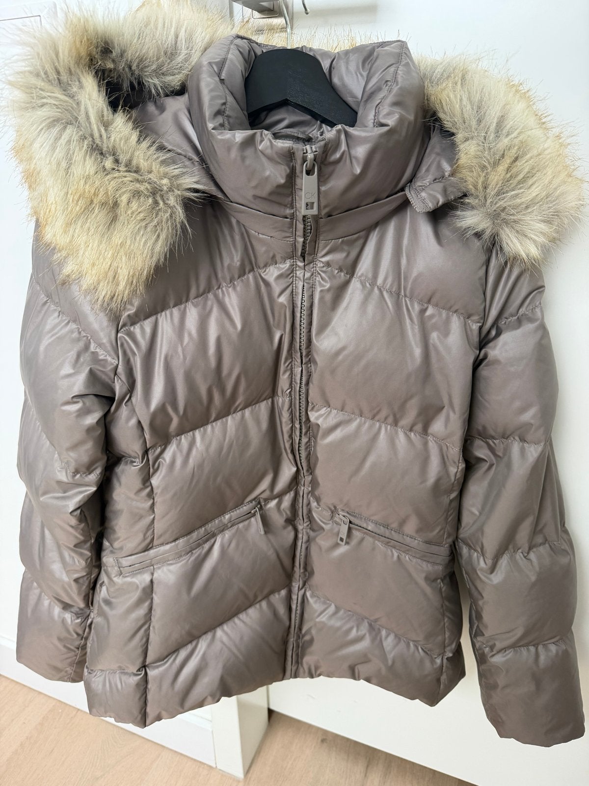 Calvin Klein winterjas maat S, Ophalen of Verzenden, Zo goed als nieuw, Maat 36 (S), Grijs