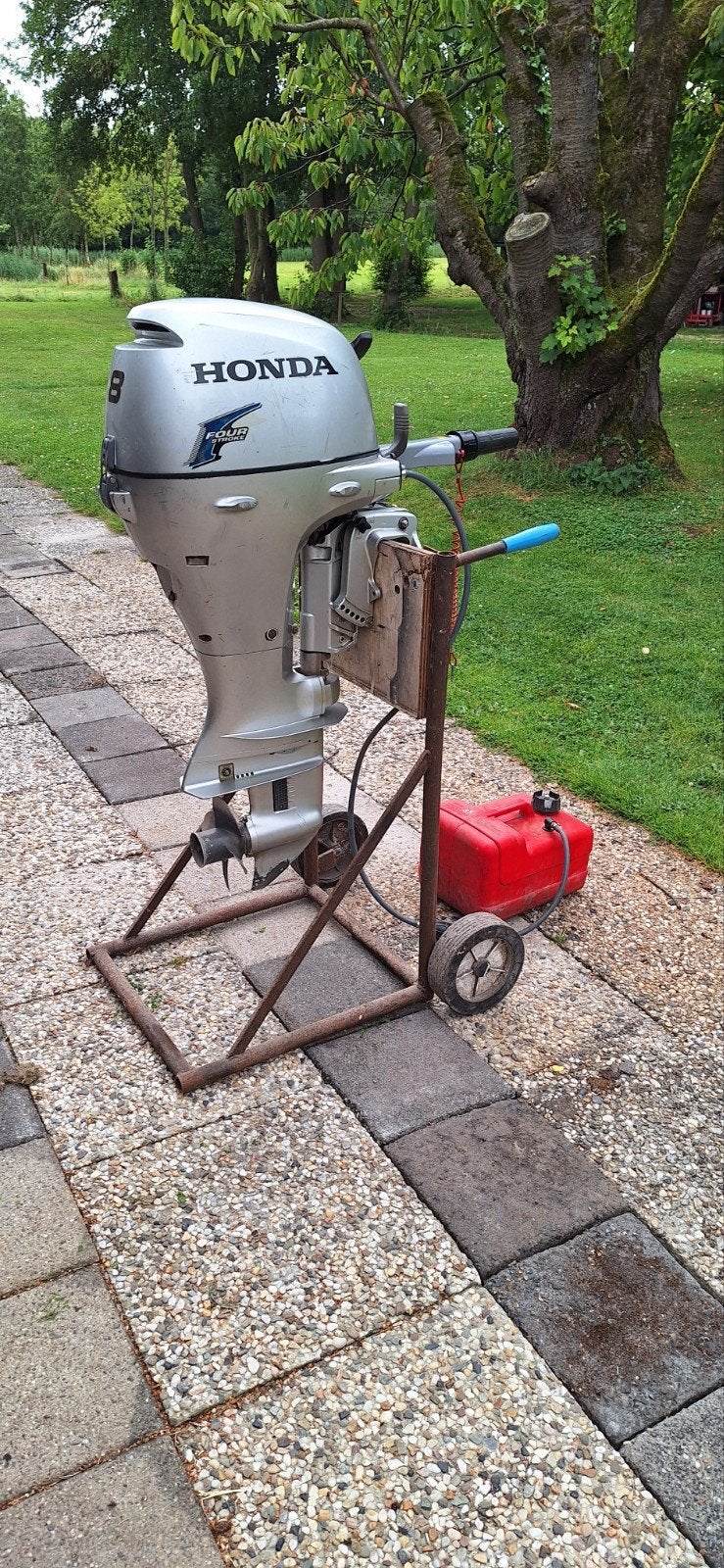 Honda 8 pk viertakt buitenboordmotor kortstaart, Watersport en Boten, Buiten- en Binnenboordmotoren, Ophalen, Gebruikt, 5 tot 10 pk