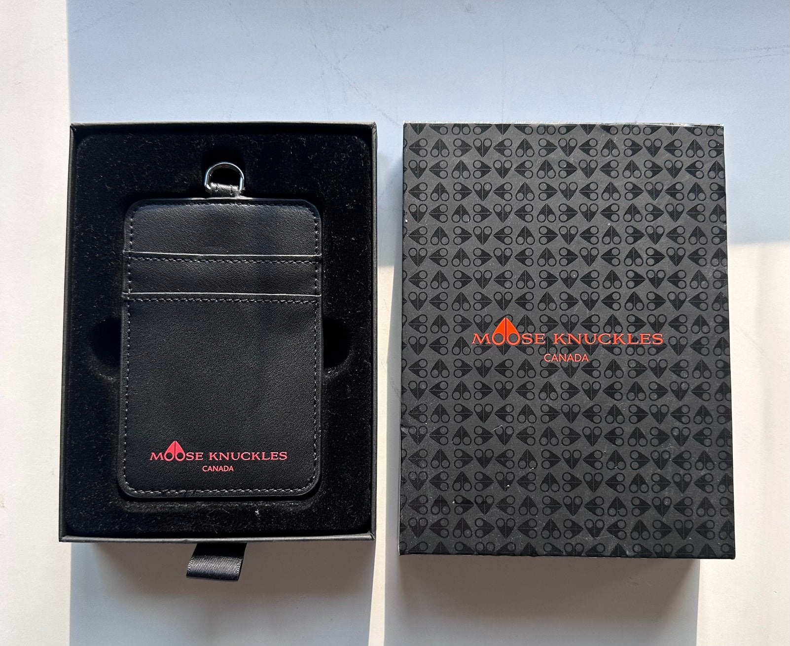 Moose Knuckles Leather Card Holder with Lanyard – Brand New, Audio, Tv en Foto, Ophalen of Verzenden, Nieuw, Overige merken