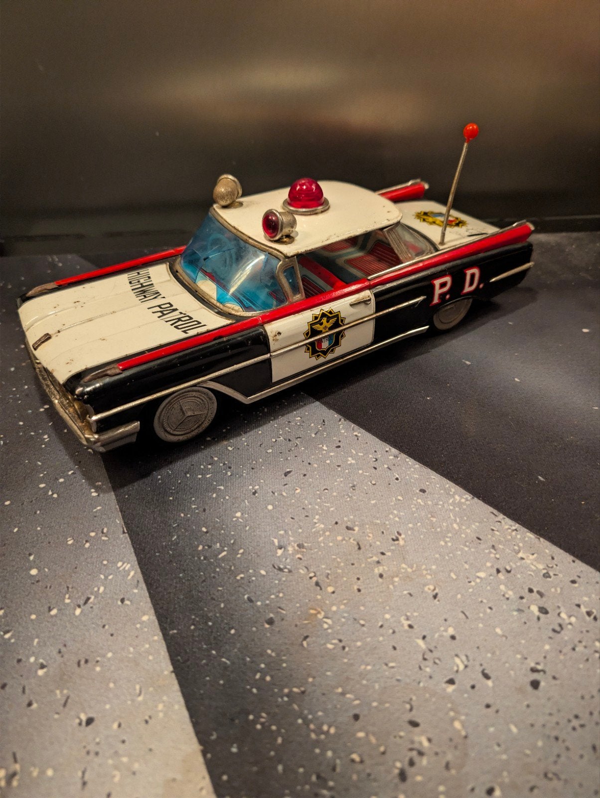 ichiko Blikken auto - Amerikaanse Politie vintage, Ophalen of Verzenden