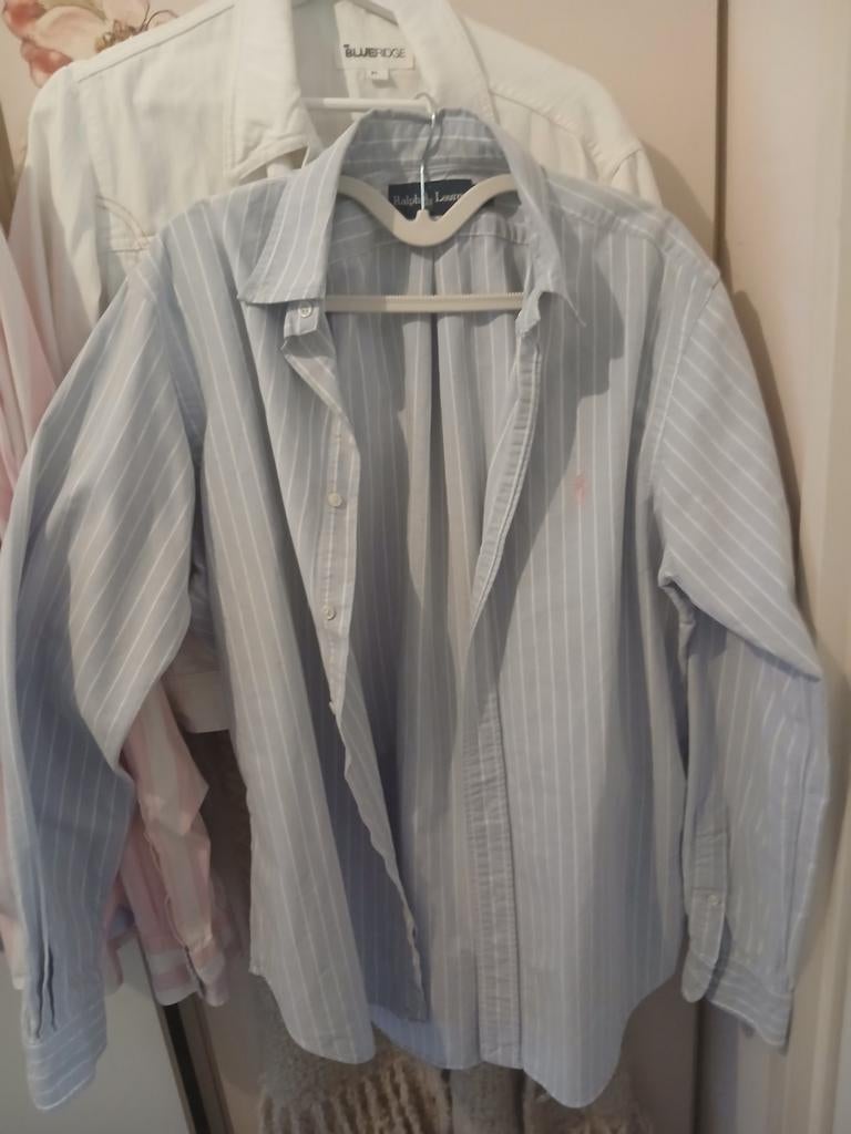 Overhemden: Ralph Lauren (blauw) en Boston Brothers (roze), Blauw, Ralph Lauren, Ophalen of Verzenden, Overige halswijdtes