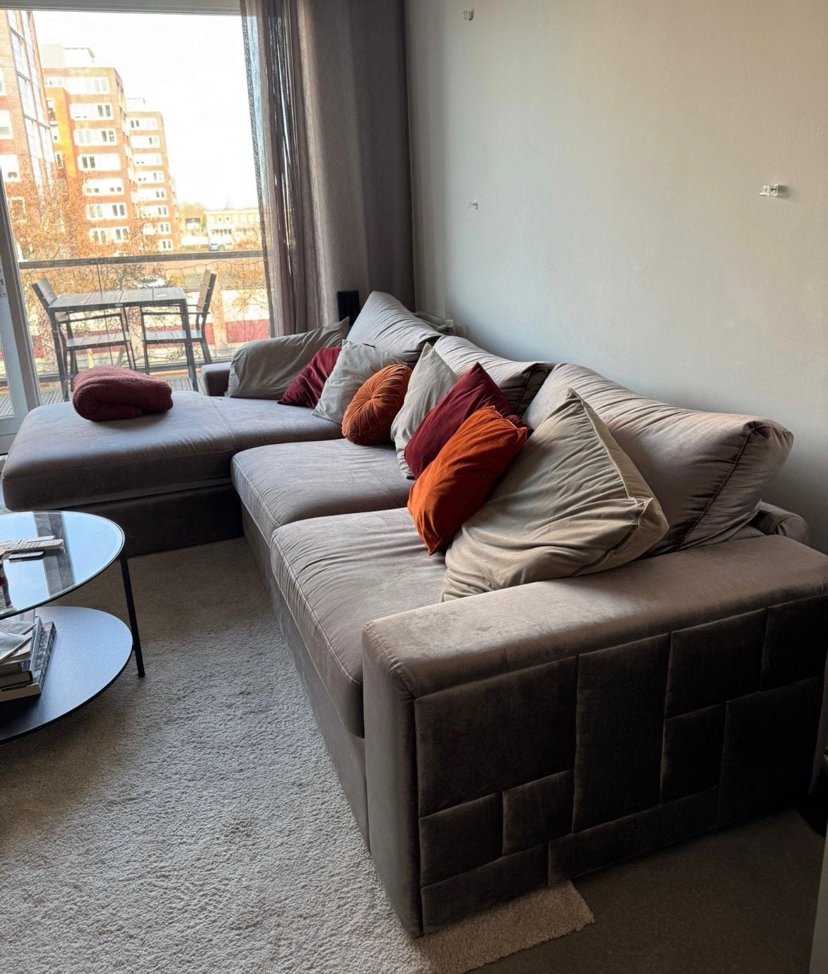 Comfortabele Hoekbank met Longchair - Zo goed als nieuw, Ophalen, Gebruikt, Stof