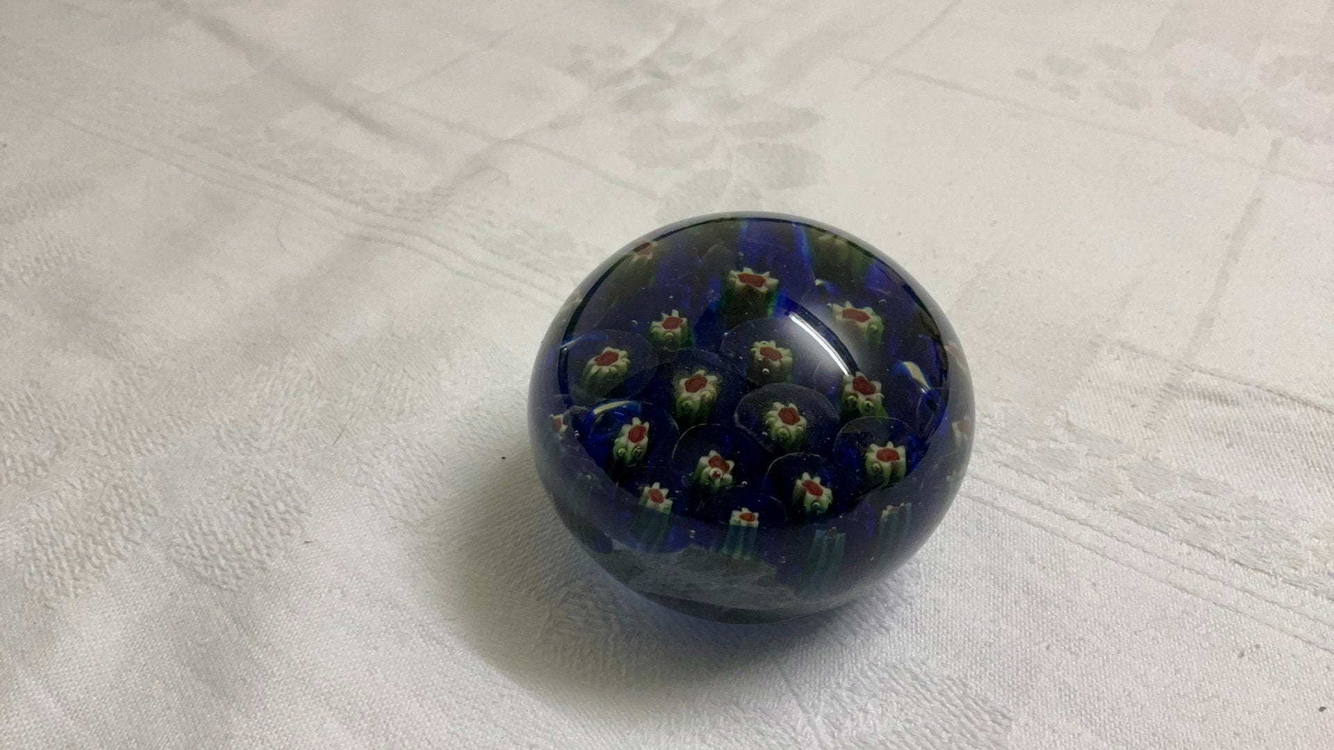 Glazen paper weight, murano mille fleurs, Ophalen of Verzenden