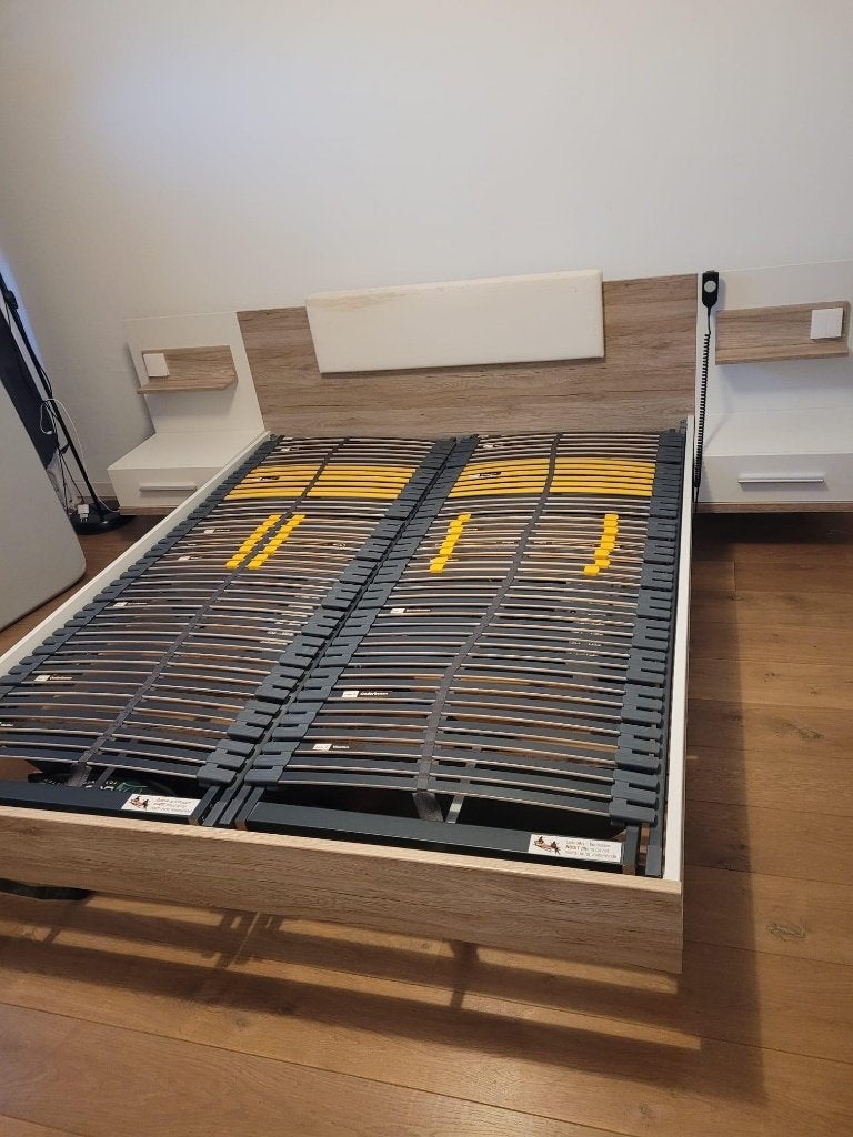 Lattenbodem Bossflex 600 elektrisch verstelbaar 2st, Huis en Inrichting, Ophalen, Gebruikt, 90 cm, Eenpersoons