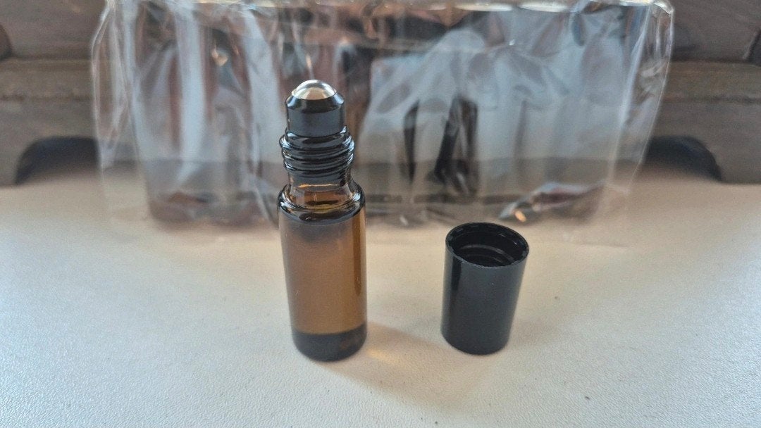 Set van 8x 5ml amberkleurige rollerflesjes, Ophalen of Verzenden, Nieuw, Overige typen