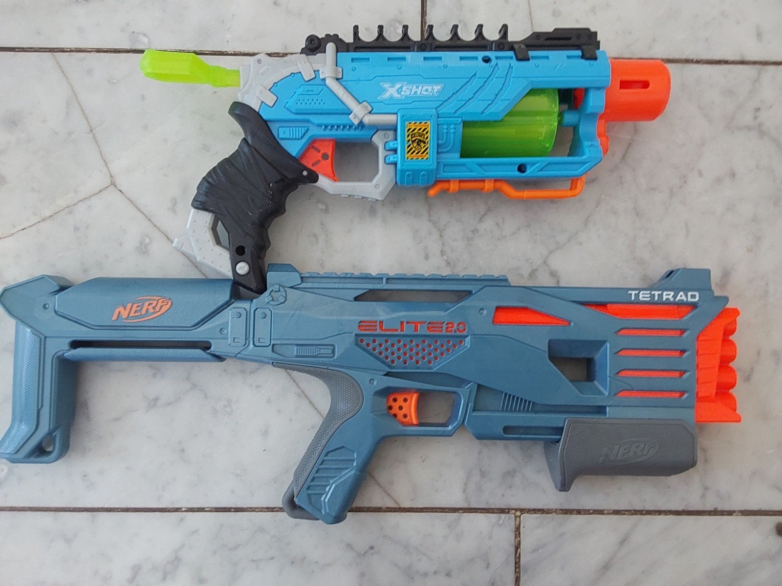 NERF shotgun met X SHOT pistool, Kinderen en Baby's, Speelgoed | Buiten | Actiespeelgoed, Ophalen of Verzenden, Zo goed als nieuw