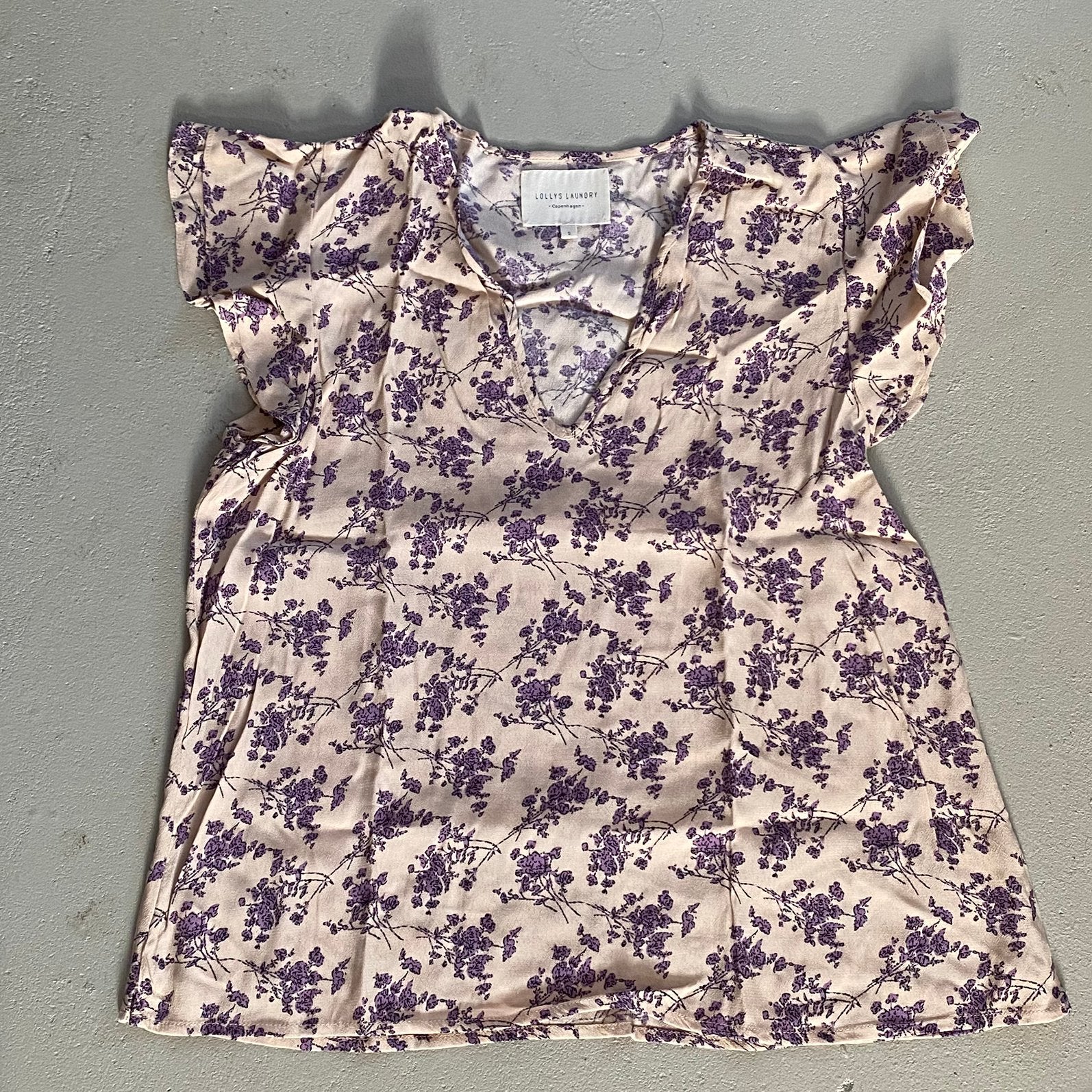 Super mooi shirt van Lolly’s Laundty maat S, Verzenden, Beige, Zo goed als nieuw, Korte mouw