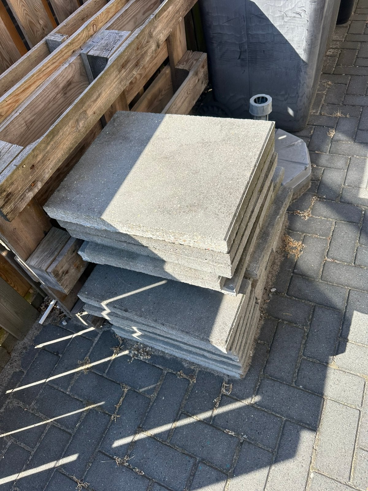 Gratis Tegels, Tuin en Terras, Ophalen, Gebruikt, Beton, Terrastegels